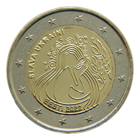 2022 - ESTONIA - 2 EURO - UCRANIA Y LIBERTAD