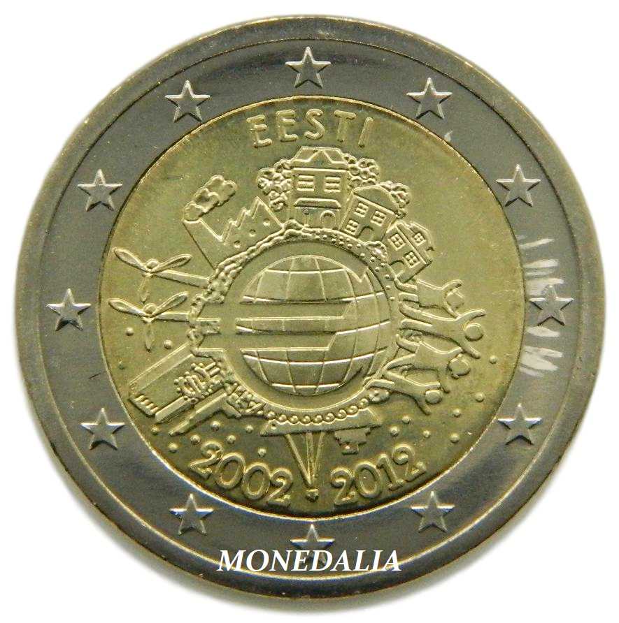 2012 - ESTONIA - 2 EUROS - X ANIVERSARIO