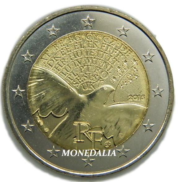 2015 - FRANCIA - 2 EUROS - PAZ EN EUROPA