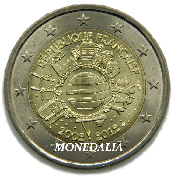 2012 - FRANCIA - 2 EUROS - X ANIVERSARIO