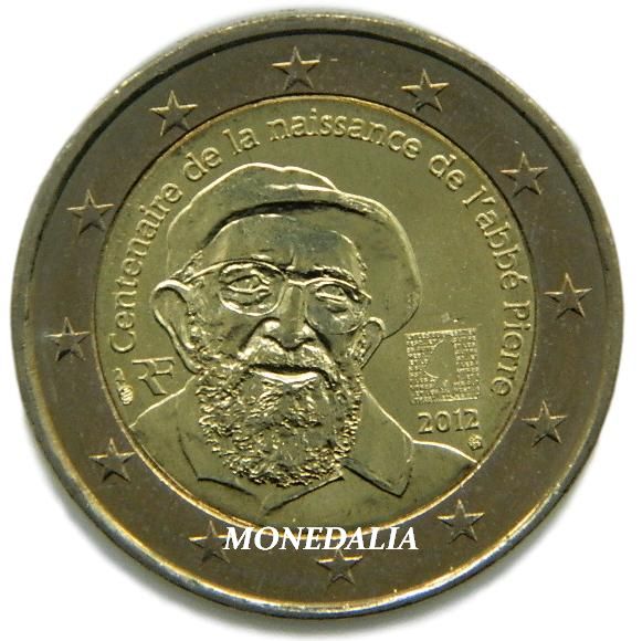 2012 - FRANCIA - 2 EUROS - ABBE PIERRE