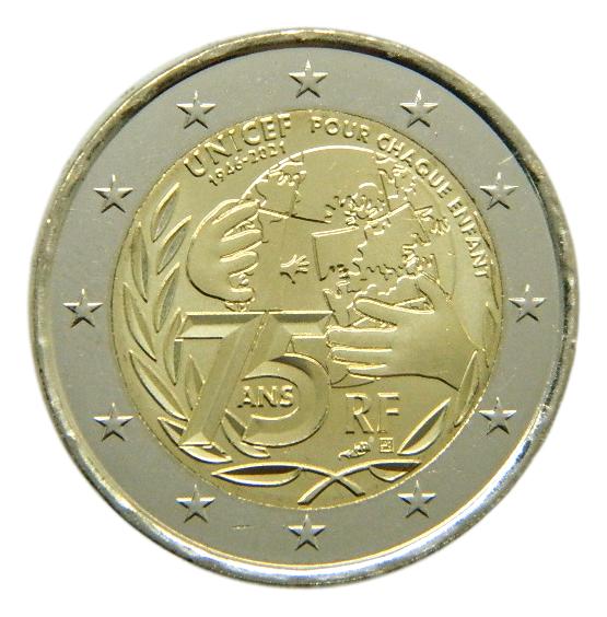 2021 - FRANCIA - 2 EURO - 75 ANIV UNICEF