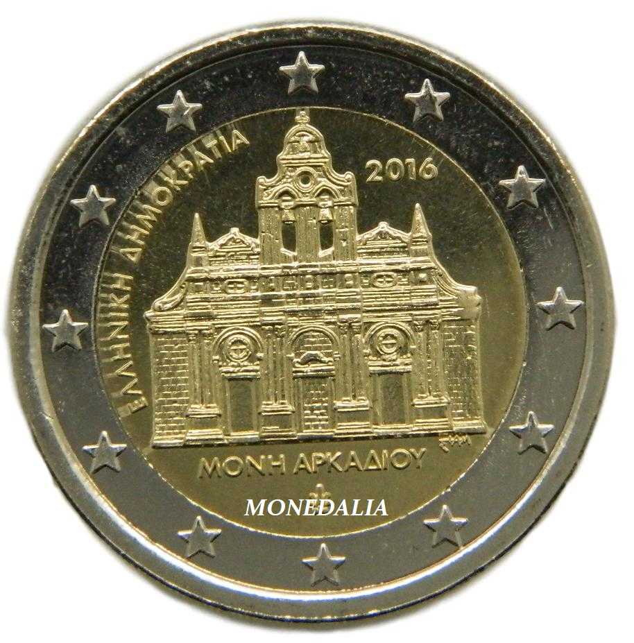 2016 - GRECIA - 2 EUROS - MONASTERIO DE ARKADI