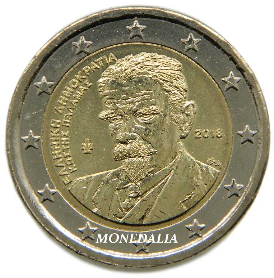 2018 - GRECIA - 2 EURO - KOSTIS PALAMAS