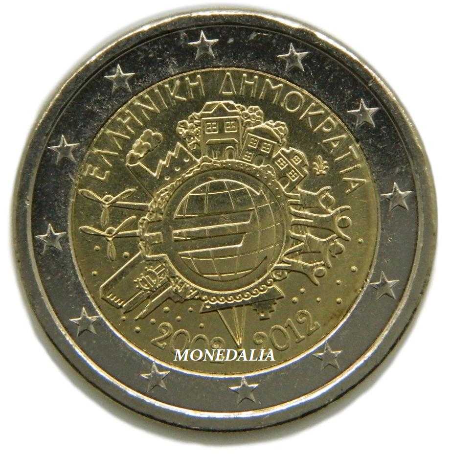 2012 - GRECIA - 2 EUROS - X ANIVERSARIO