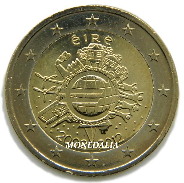 2012 - IRLANDA - 2 EUROS - X ANIVERSARIO