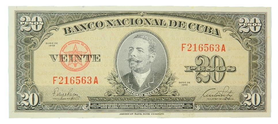 1949 - CUBA - BILLETE - 20 PESOS - SC