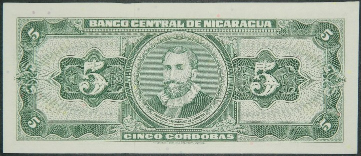 1968 D - NICARAGUA - 5 CORDOBAS - PICK 116