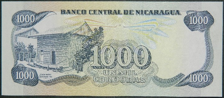 1984 L(1985) - NICARAGUA - BILLETE - 1000 CORDOBAS - PICK 143