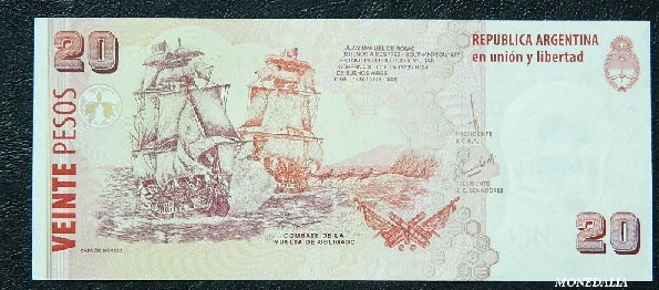 2018 - ARGENTINA - BILLETE - 20 PESOS - SC