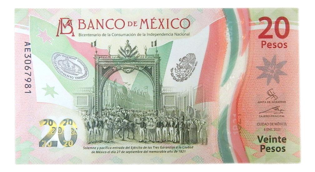 2021 - MEXICO - BILLETE - 20 PESOS - INDEPENDENCIA - POLYMER