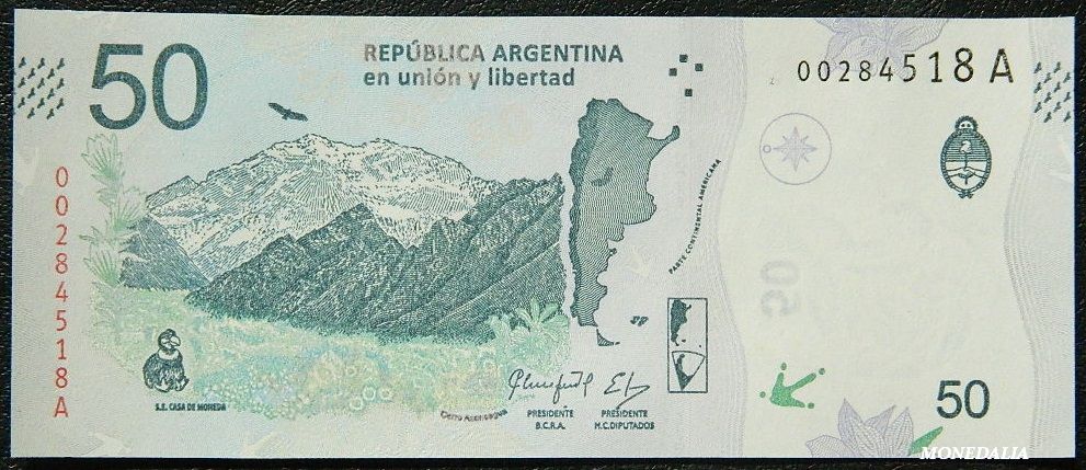 2018 - ARGENTINA - BILLETE - 50 PESOS - SC