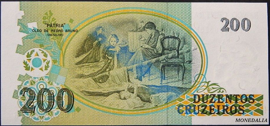 ND (1989) - BRASIL - 200 CRUZEIROS - PICK 221 - S/C