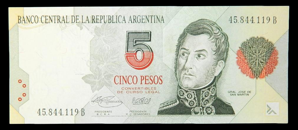 ND (1993) - ARGENTINA - 5 PESOS - PICK 341 - EBC