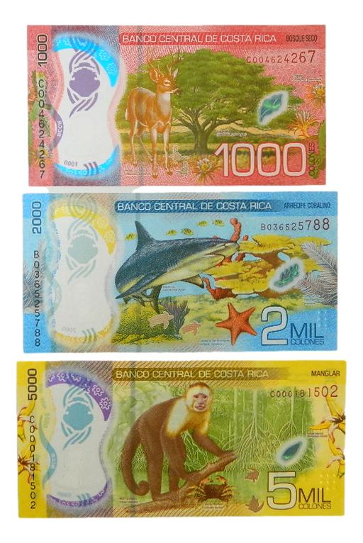 2018 - 2019 - COSTA RICA - SERIE 3 BILLETES - COLONES