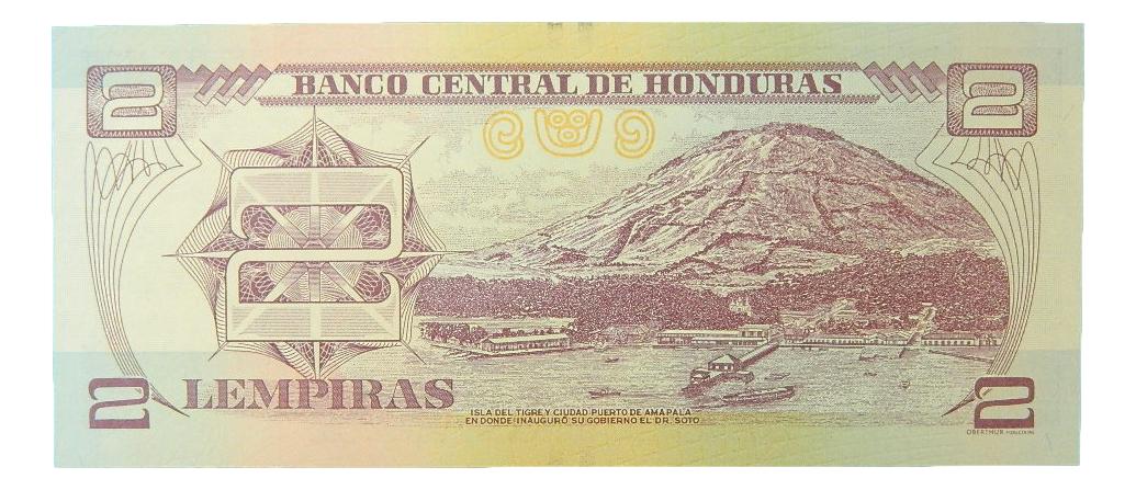 2019 - HONDURAS - 2 LEMPIRAS - BILLETE - SC