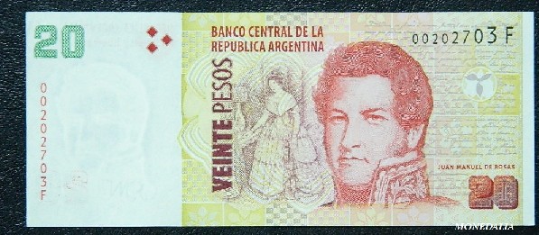 2018 - ARGENTINA - BILLETE - 20 PESOS - SC