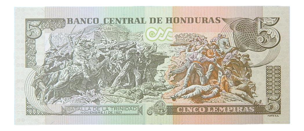 2019 - HONDURAS - 5 LEMPIRAS - BILLETE - SC