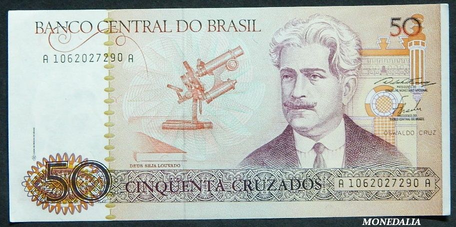 BRASIL - BILLETE - 50 CRUZADOS - OSWALDO CRUZ