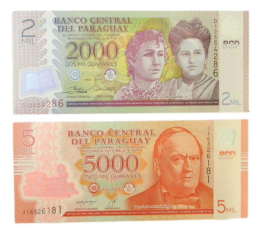 2017-2022 - PARAGUAY - PAREJA BILLETES - 2000 Y 5000 GUARANIES