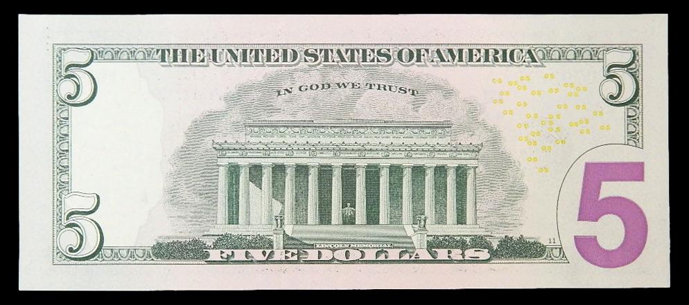 2017 - USA - 5 DOLLARS - LINCOLN - BILLETE 5 DOLARES AMERICANOS - S/C
