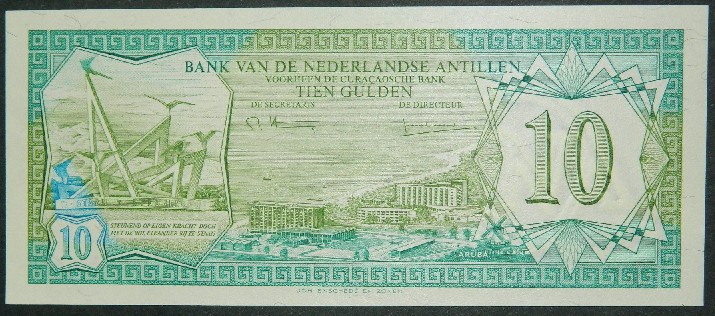 1979 - ANTILLAS HOLANDESAS - BILLETE - 10 GULDEN - PICK 16 a