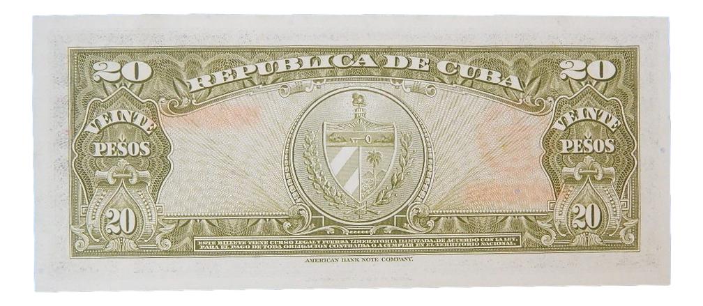 1958 - CUBA - BILLETE - 20 PESOS - SC