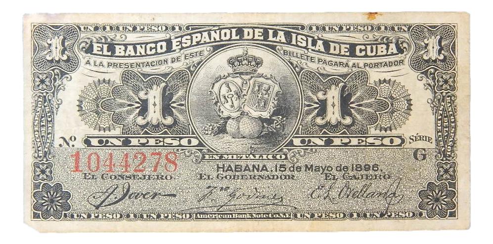 1896 - CUBA - 1 PESO - BILLETE - BC