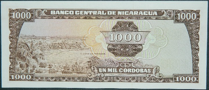 1972 D - NICARAGUA - 1000 CORDOBAS - PICK 128 a