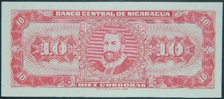 1968 - NICARAGUA - BILLETE -10 CORDOBAS -  PICK 117