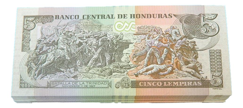 2019 - HONDURAS - 5 LEMPIRAS - LOTE 100 BILLETES