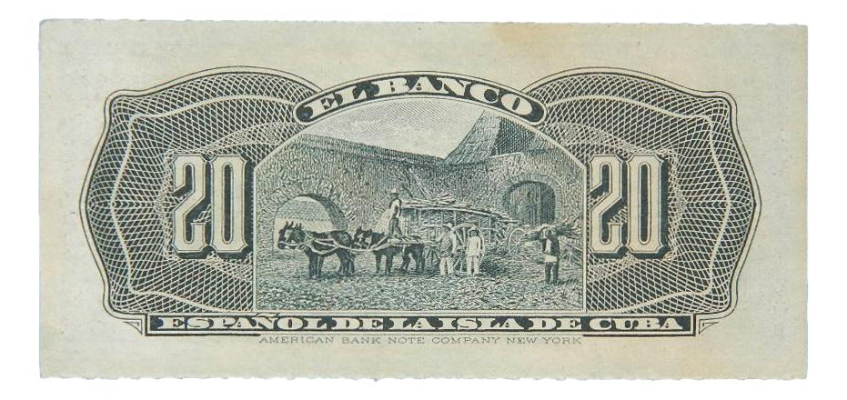 1897 - CUBA - 20 CENTAVOS - BILLETE