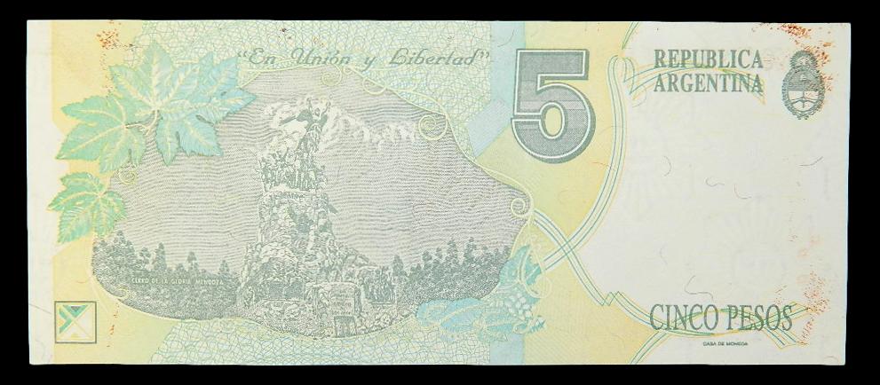 ND (1993) - ARGENTINA - BILLETE - 5 PESOS - PICK 341 - EBC