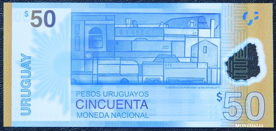 2017 - URUGUAY - 50 PESOS URUGUAYOS - BILLETE