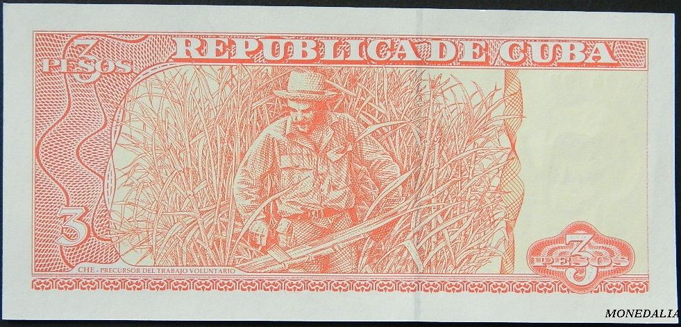 2005 - CUBA - BILLETE - 3 PESOS - PICK 127 - ERNESTO 
