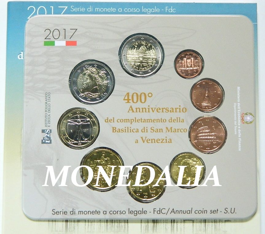 2017 - ITALIA - CARTERA EUROS - 9 MONEDAS