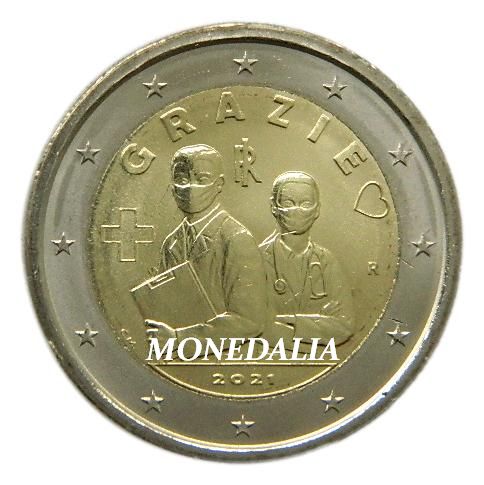 2021 - ITALIA - 2 EURO - SANITARIOS