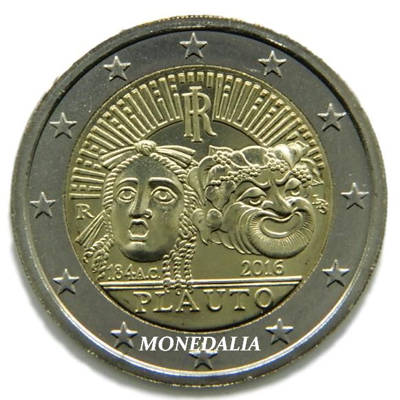 2016 - ITALIA - 2 EUROS - PLAUTO