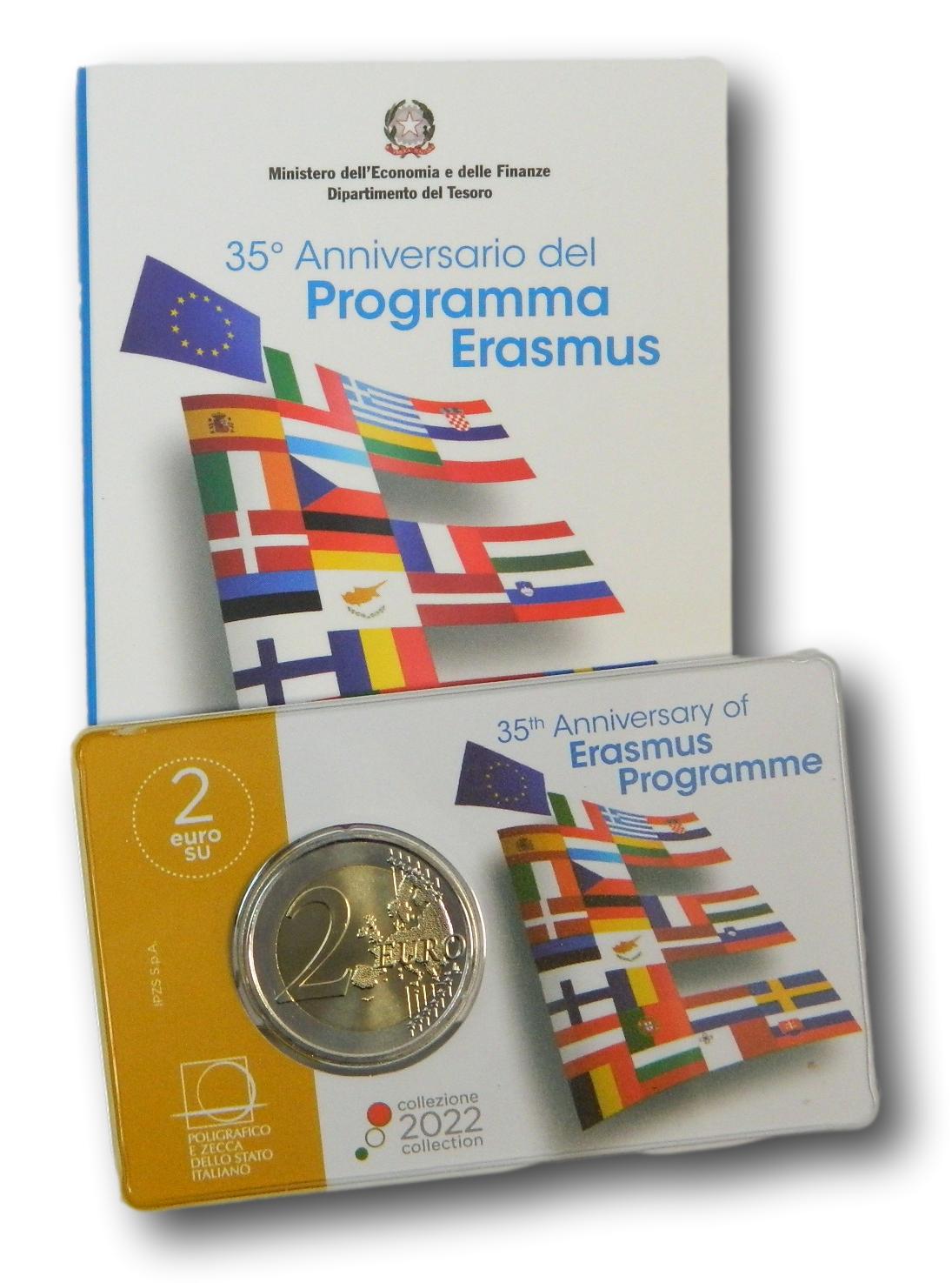 2022 - ITALIA - 2 EURO - ERASMUS - COINCARD