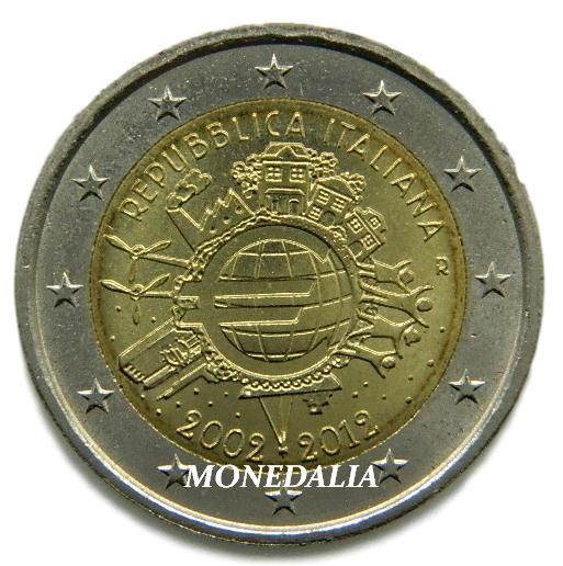 2012 - ITALIA - 2 EUROS - X ANIVERSARIO