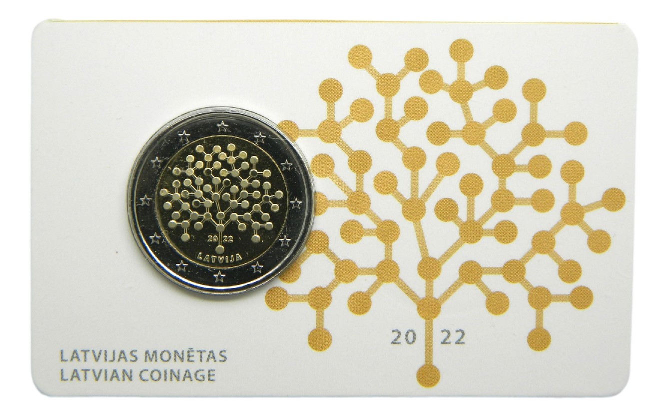 2022 - LETONIA - 2 EURO - BANCO - COINCARD