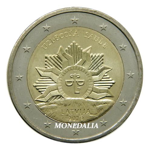 2019 - LETONIA - 2 EUROS - EL SOL NACIENTE