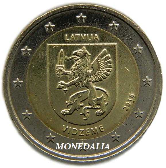 2016 - LETONIA - 2 EUROS - VIDZEME