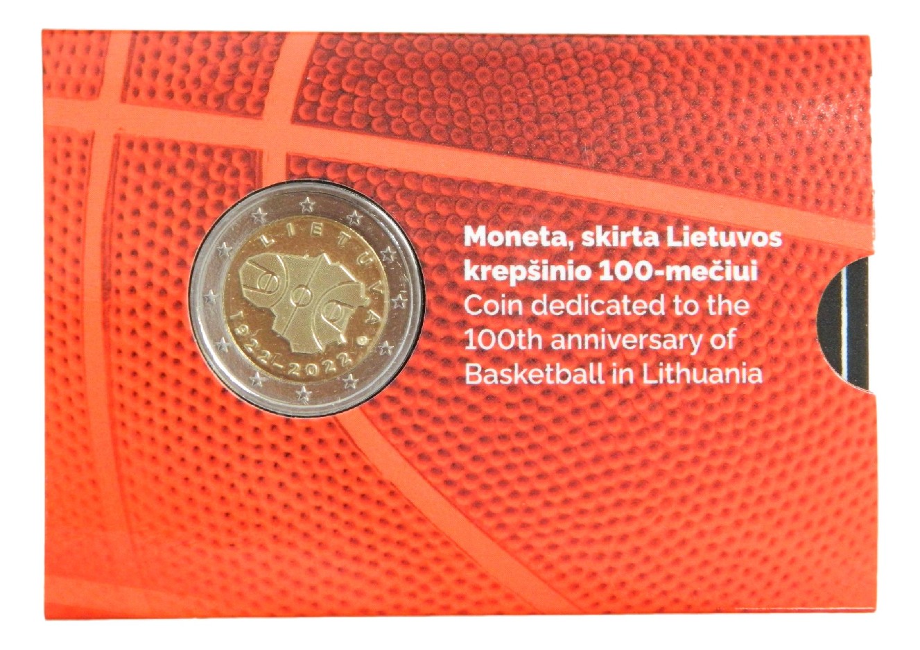 2022 - LITUANIA - 2 EURO - BALONCESTO - COINCARD