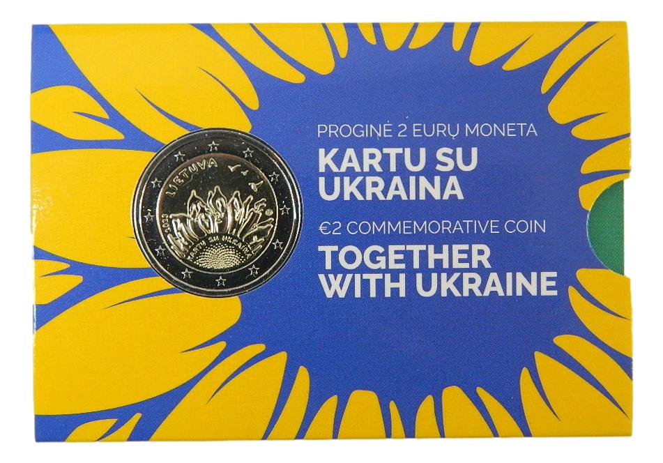 2023 - LITUANIA - 2 EURO - JUNTOS CON UCRANIA - COINCARD - BU