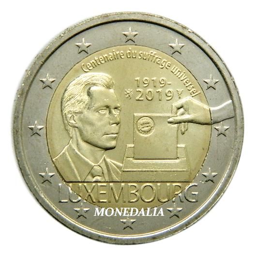 2019 - LUXEMBURGO - 2 EUROS - SUFRAGIO