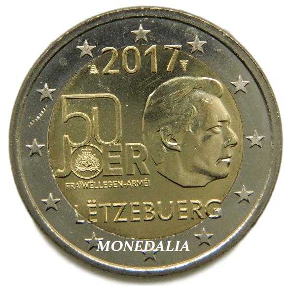 2017 - LUXEMBURGO - 2 EUROS - SERVICIO MILITAR