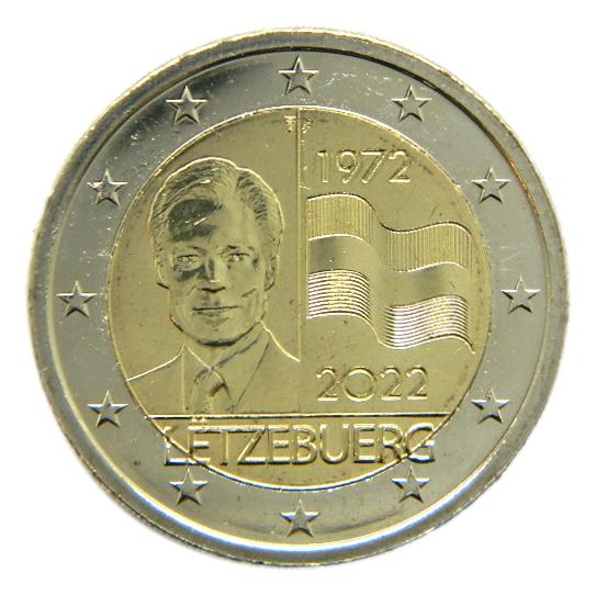 2022 - LUXEMBURGO - 2 EURO - BANDERA