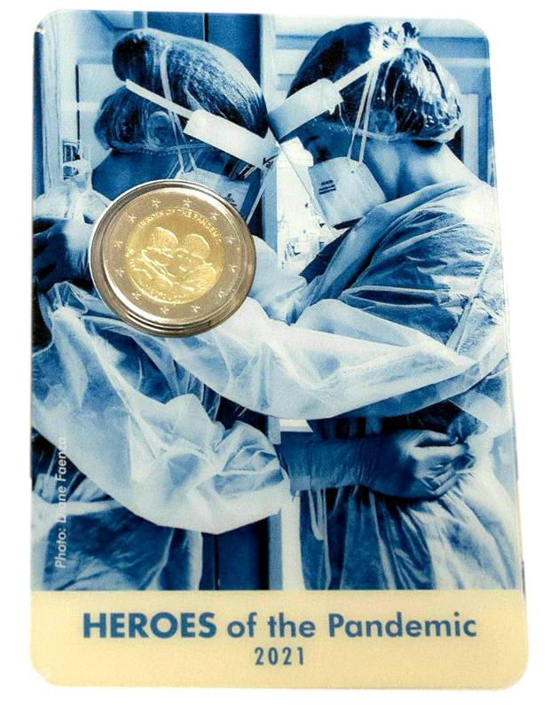 2021 - MALTA - 2 EURO - HEROES DE LA PANDEMIA