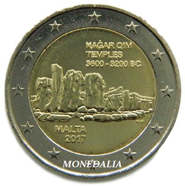 2017 - MALTA - 2 EUROS - TEMPLOS HAGAR QIM